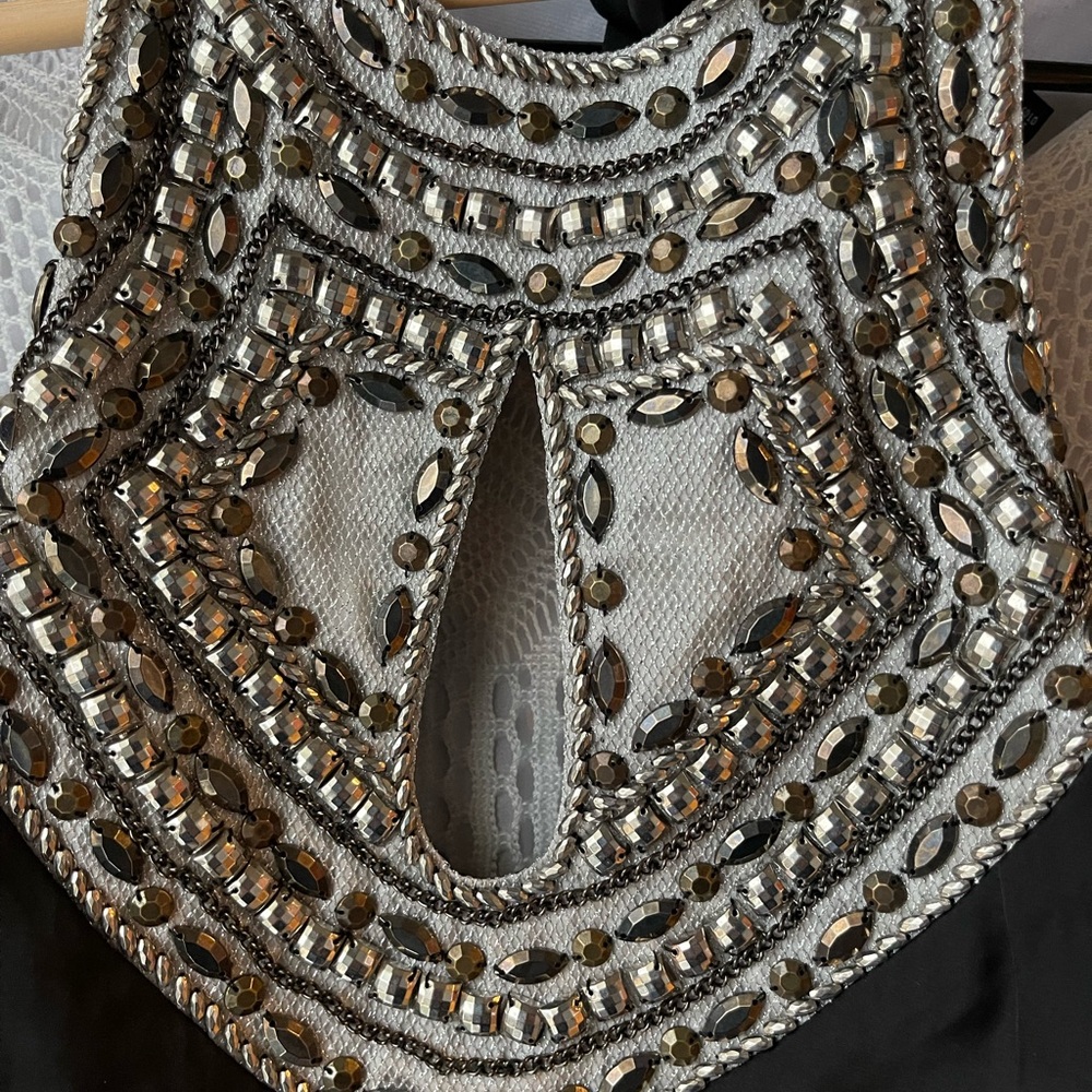 Sequins beaded top by BEBE